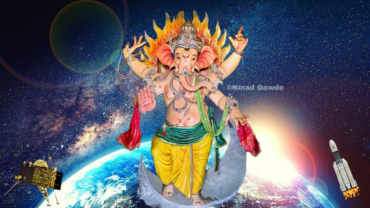 1280x720 ParelChaRaja on X: Parel Cha Raja 2019 #ParelChaRaja #Parel #Ganeshotsav #Mumbai #ISRO #Chandrayaan2 / X