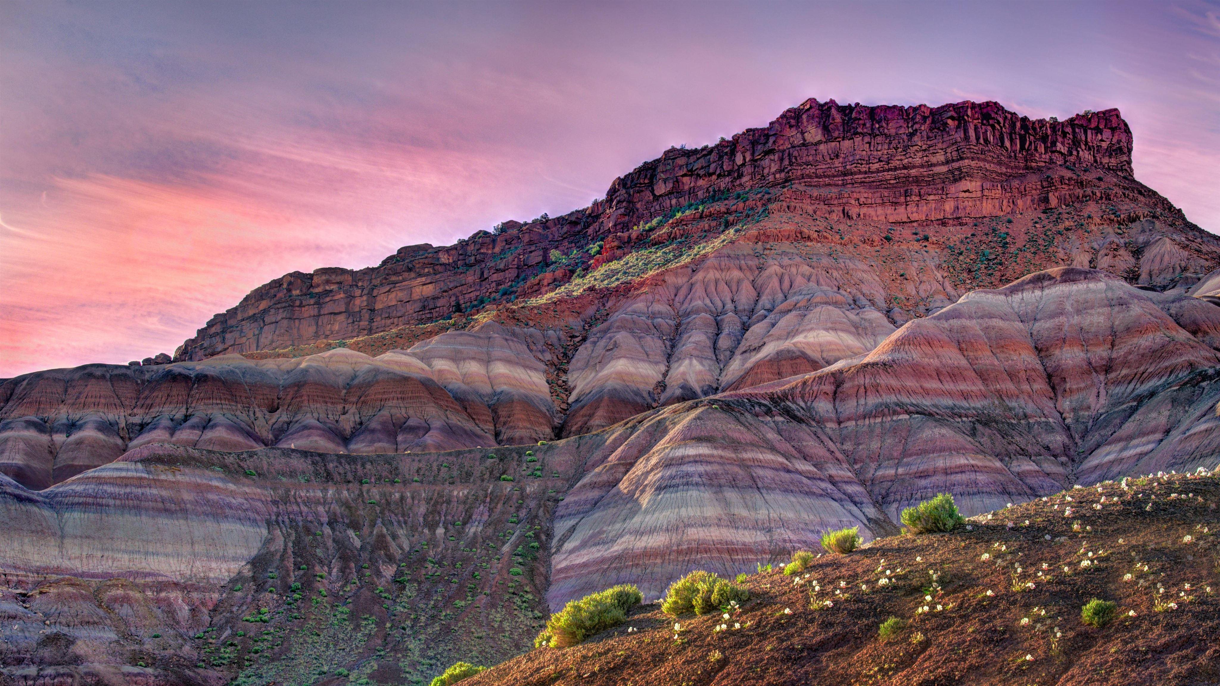 4096x2304 sunrise at the ghost town of old paria MacBook Air Wallpaper Download