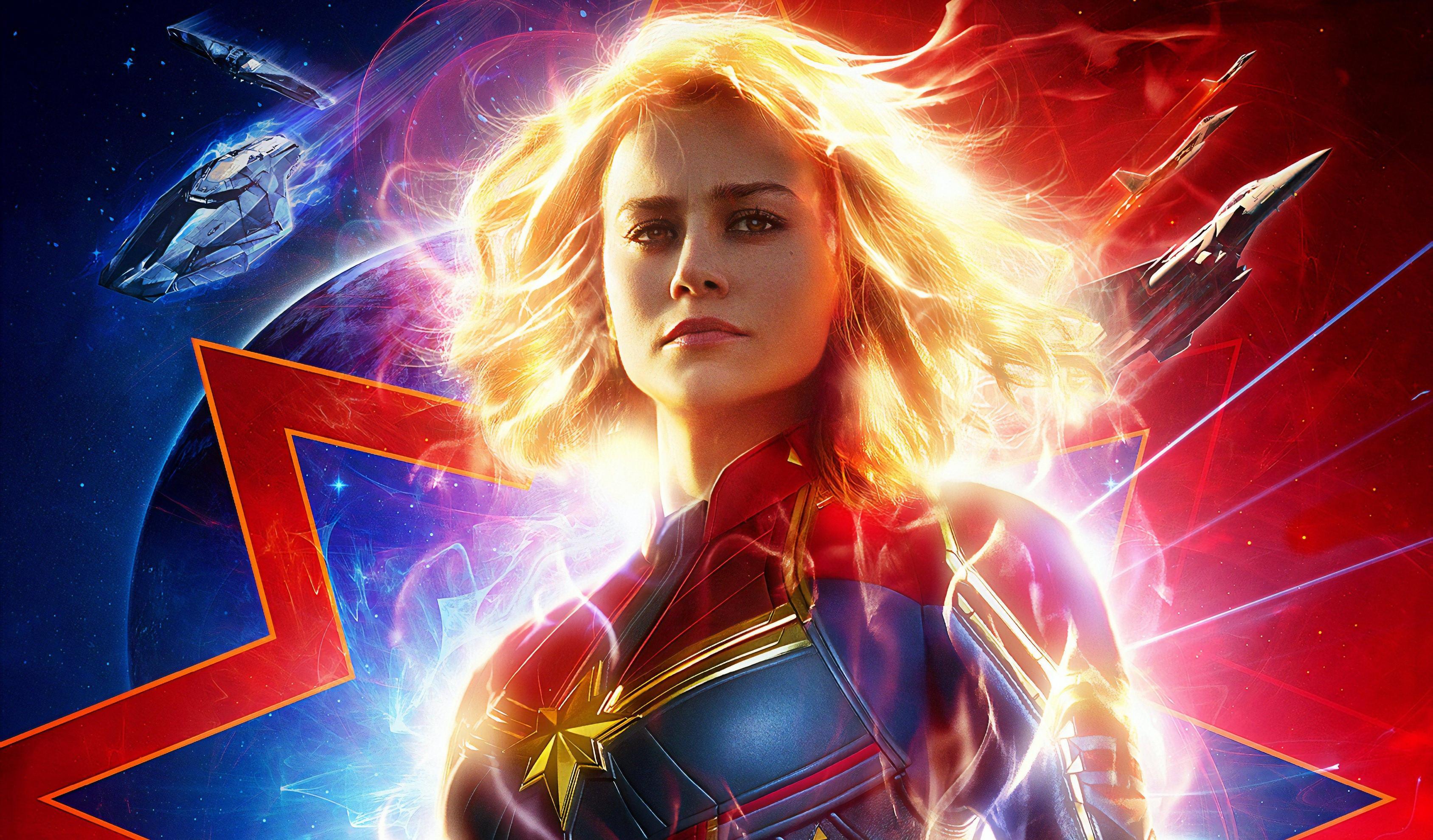 3376x1979 New Captain Marvel 2019 Movie Poster Wallpaper, HD Movies 4K Wallpaper, Image, Photo and Background
