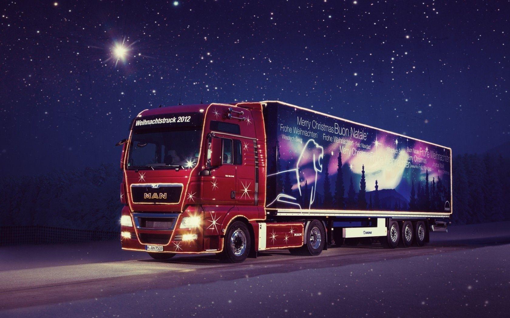 1680x1050 truck the truck man new year christmas