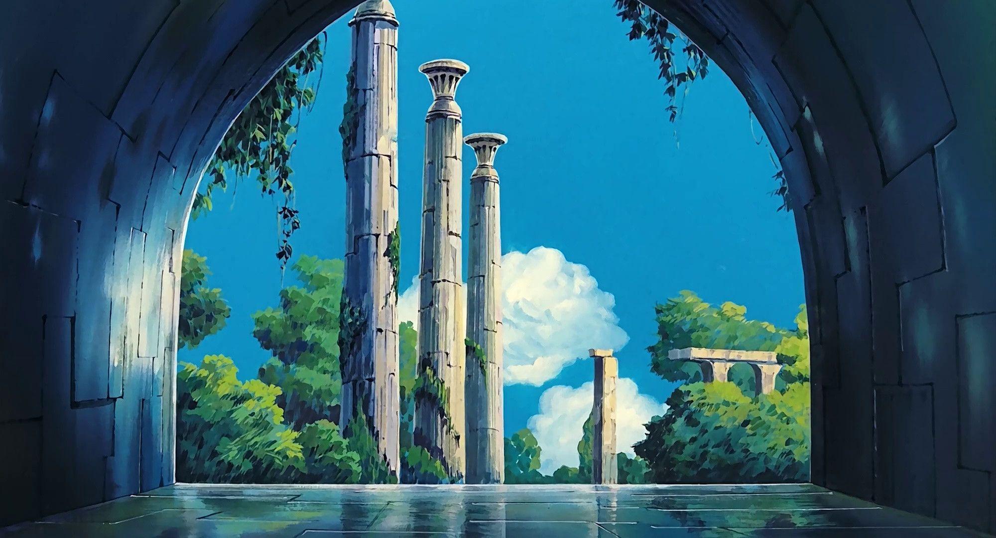 2000x1080 Castle in the Sky. Castle in the sky, Studio ghibli background, Ghibli artwork