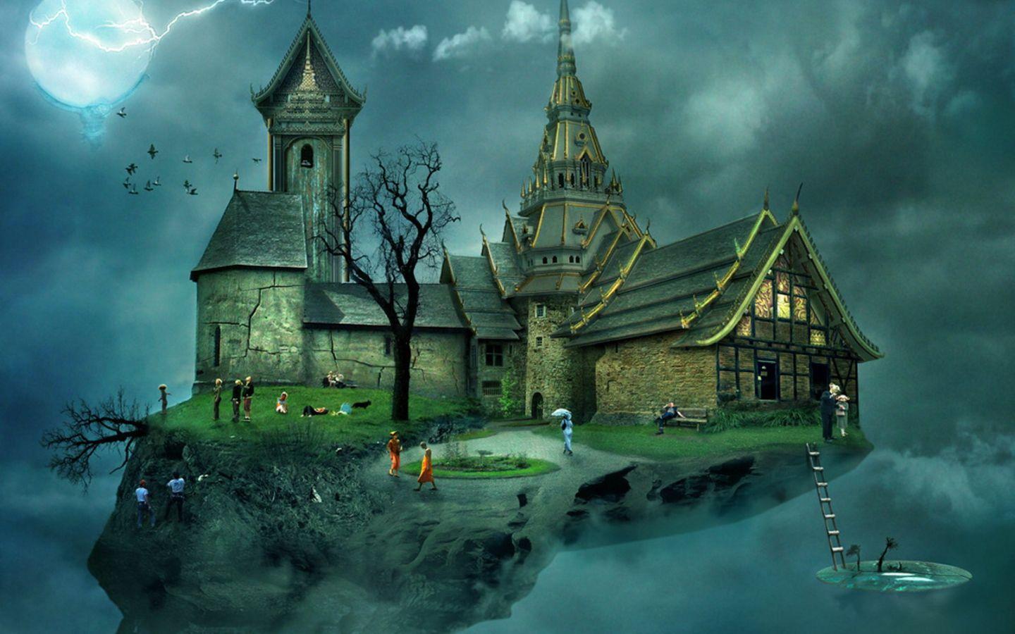 1440x900 Sky castle Desktop wallpaper 1440x900
