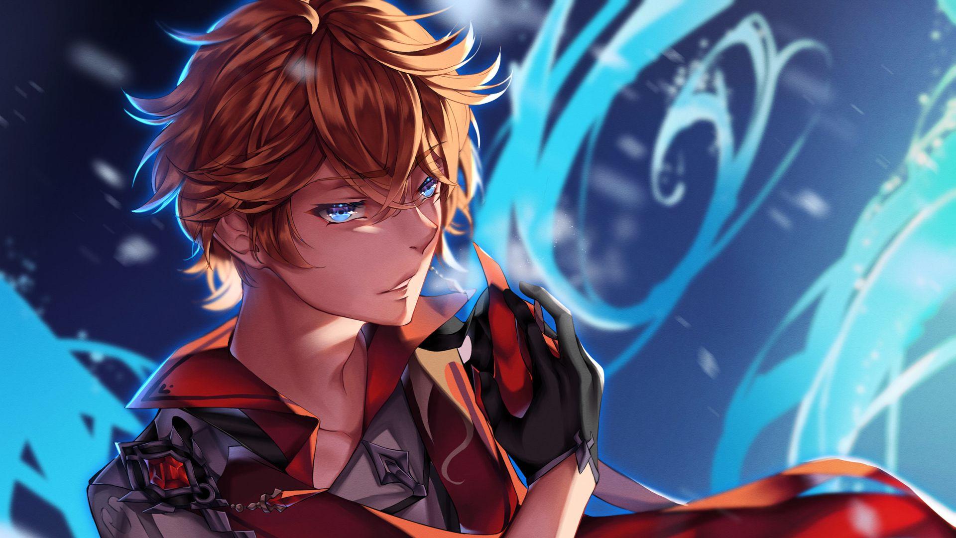 1920x1080 Blue Eyes Tartaglia HD Genshin Impact Wallpaper