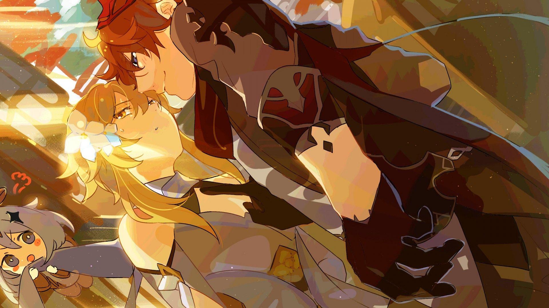1920x1080 Lumine Paimon Tartaglia HD Genshin Impact Wallpaper