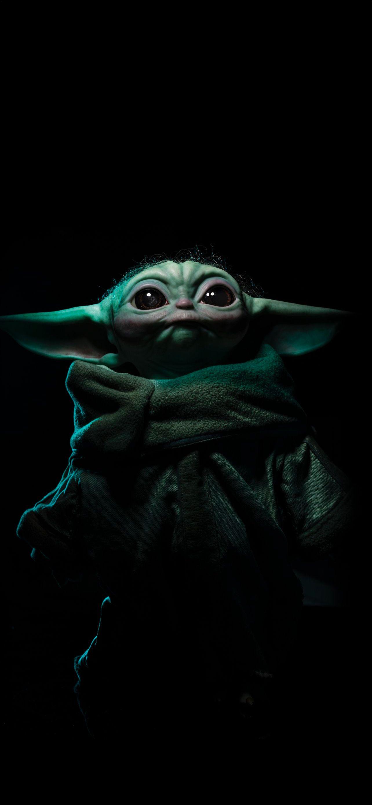 1284x2778 beautiful wallpaper of Grogu (the Child also known as Baby Yoda)