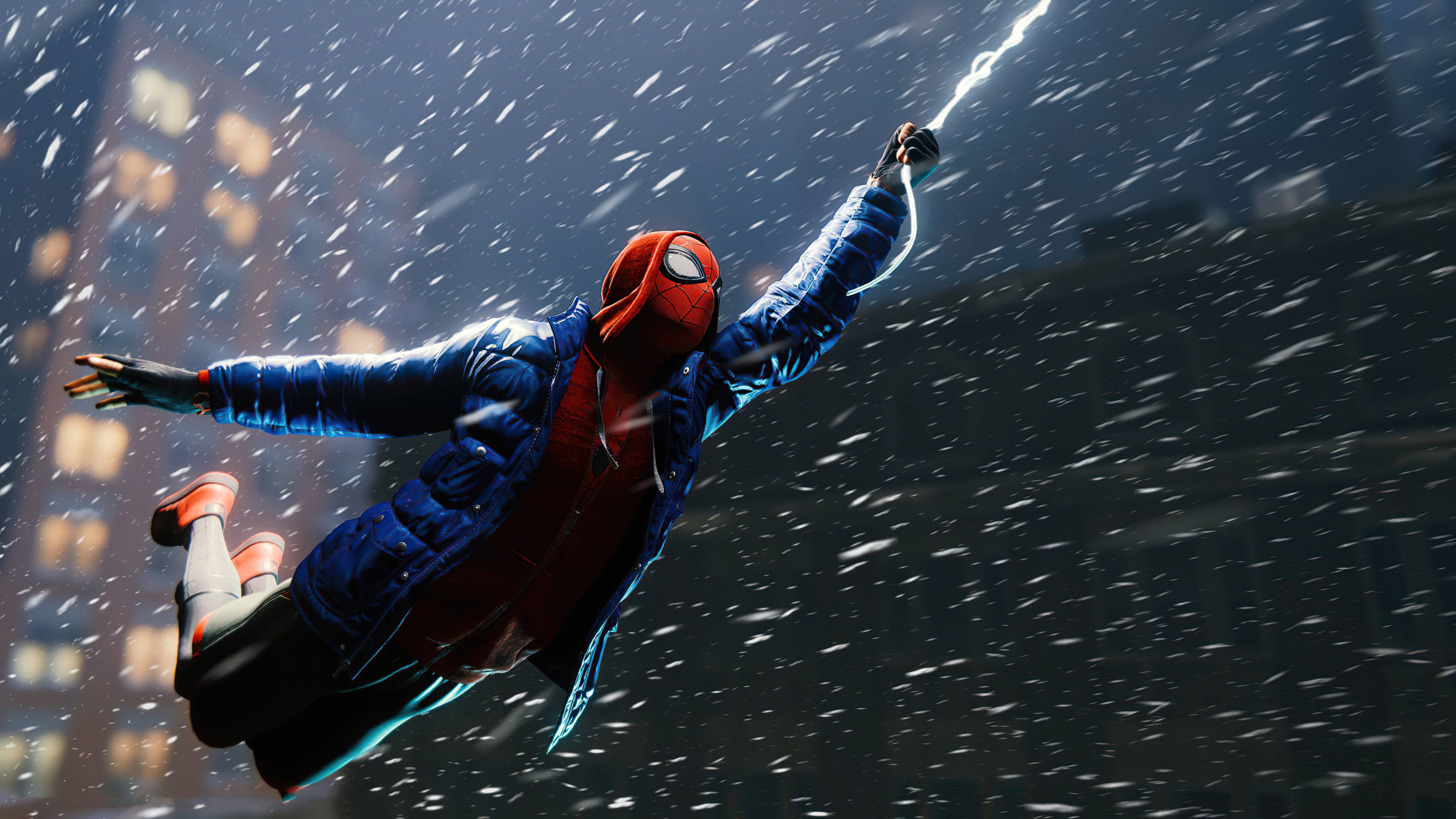 5120x2880 Flying Miles Morales Marvels Spider Man 5K Wallpaper, HD Games 4K Wallpaper, Image, Photo And Background
