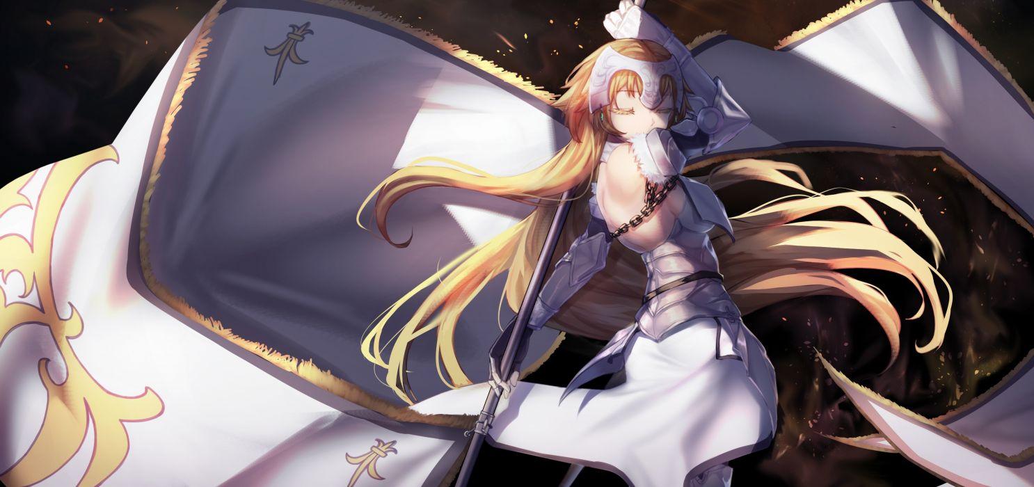 1486x700 fate grand order fate (series) jeanne d&;arc (fate) yamaori wallpaperx1666
