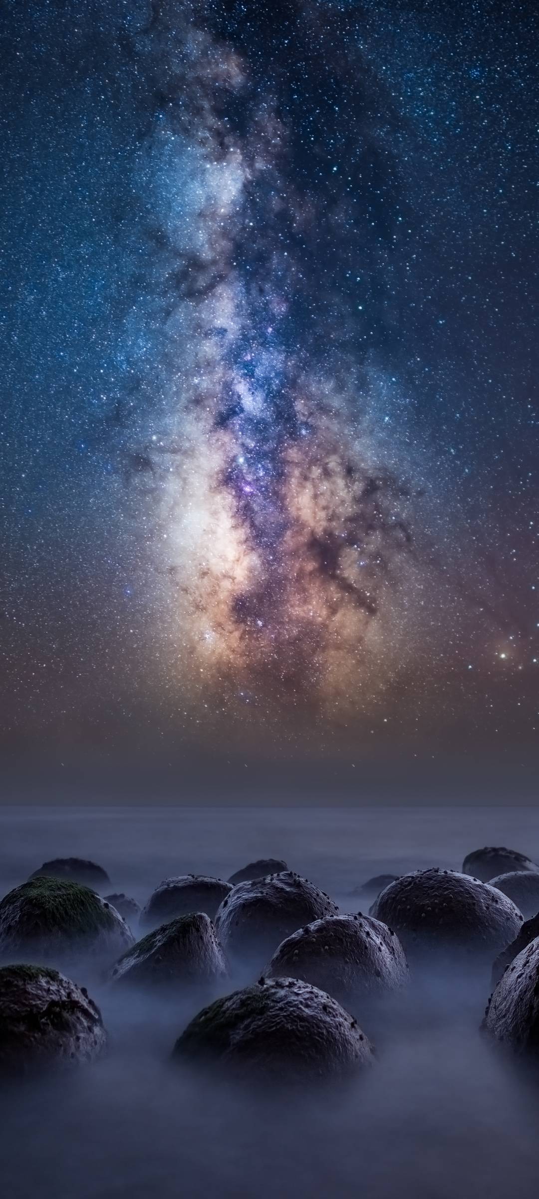 1080x2400 Milky Way Over the Bowling Ball Beach 1080x2400 Resolution Wallpaper, HD Nature 4K Wallpaper, Image, Photo and Background