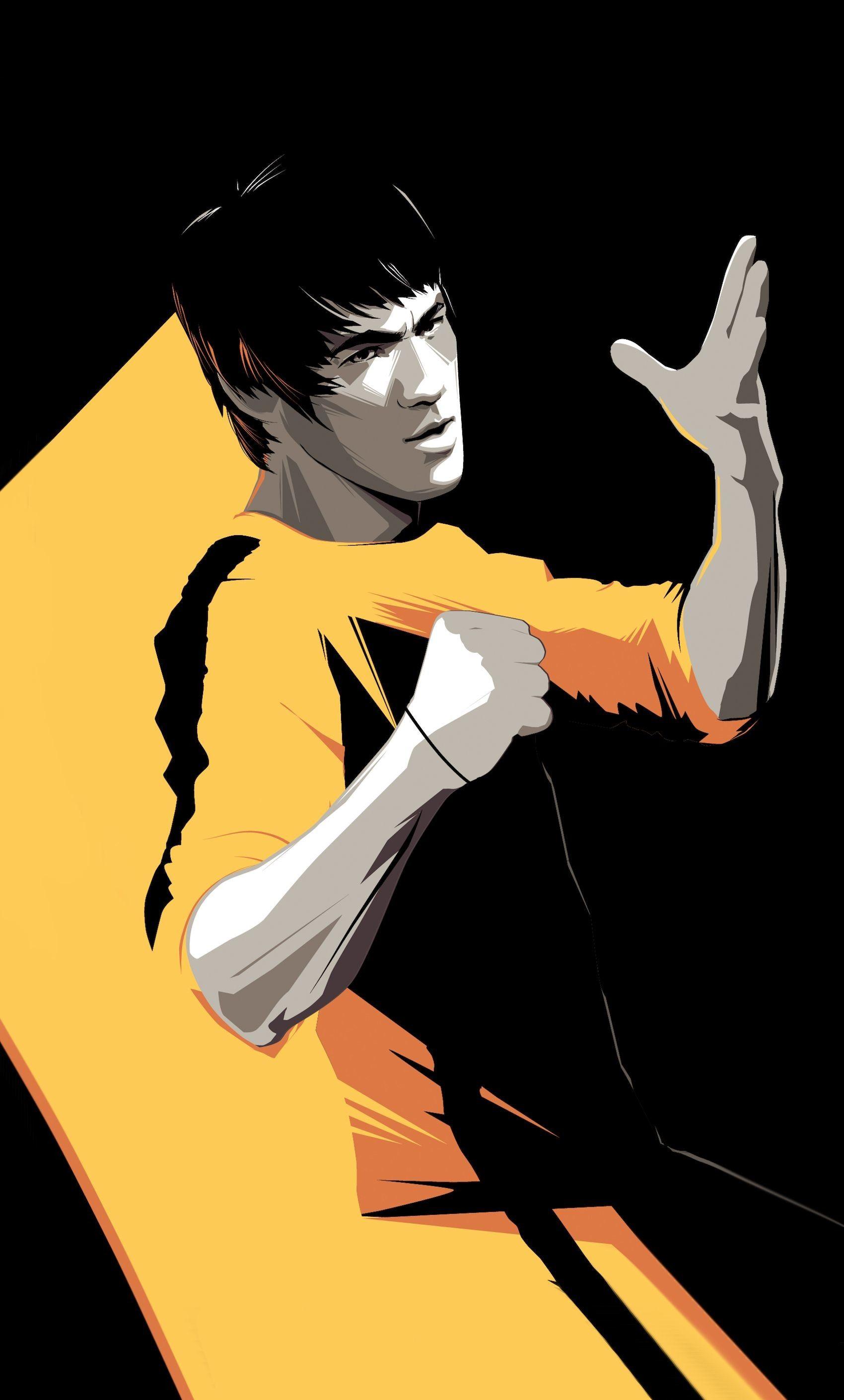 Bruce Lee Kung Fu Artwork Actor for Samsung Galaxy iPhone Wallpapers  Free Download