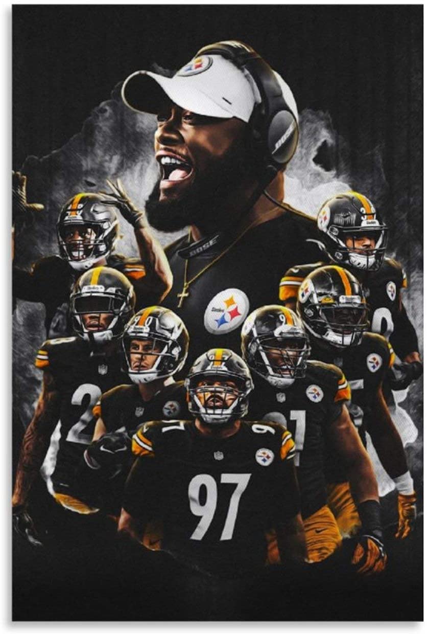 836x1240 Pittsburgh Steelers Tomlin, Minkah Fitzpatrick, Devin Bush, Stephon Tuitt, Cam Heyward, TJ Watt, Joe Haden, Bud Dupree Star Poster Canvas Art Poster and Wall Art Picture Print Modern Family