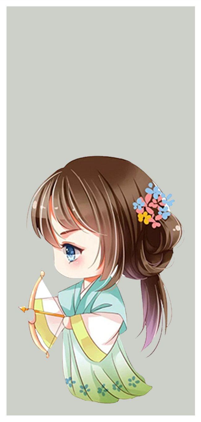 650x1361 Cartoon Cute Girl Mobile Wallpaper Background Image Free Download 400661247