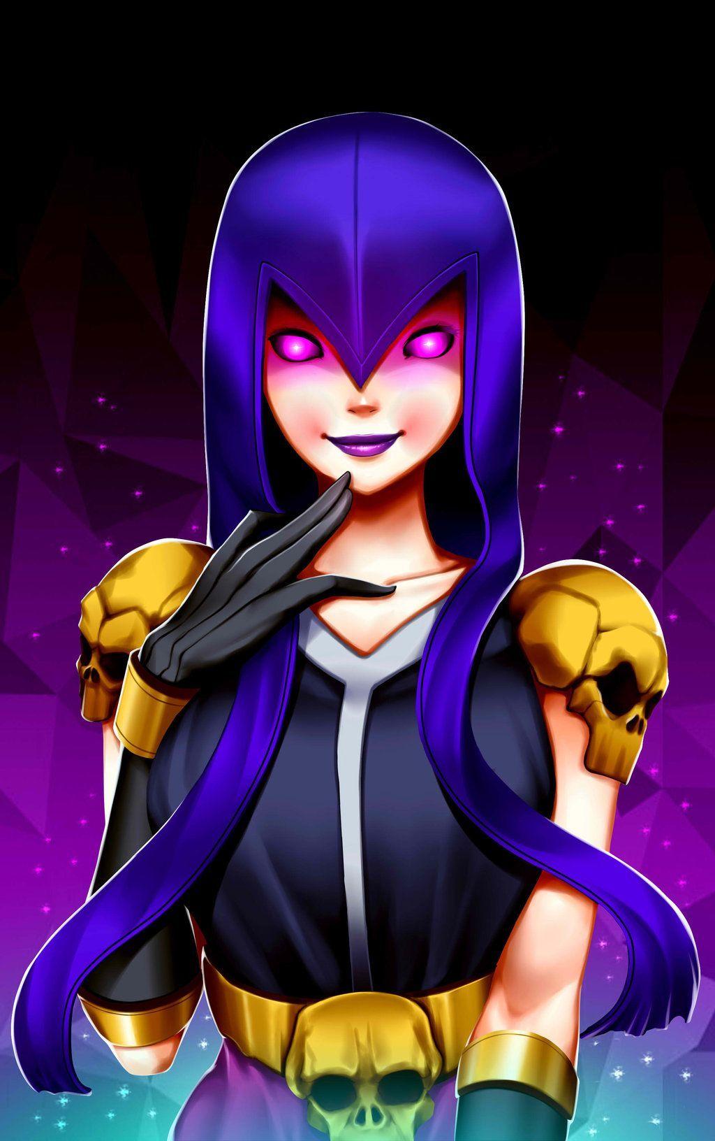1024x1632 witch___clash_royale_by_ajumade- (1024×1632). Clash royale, Clash of clans, Anime