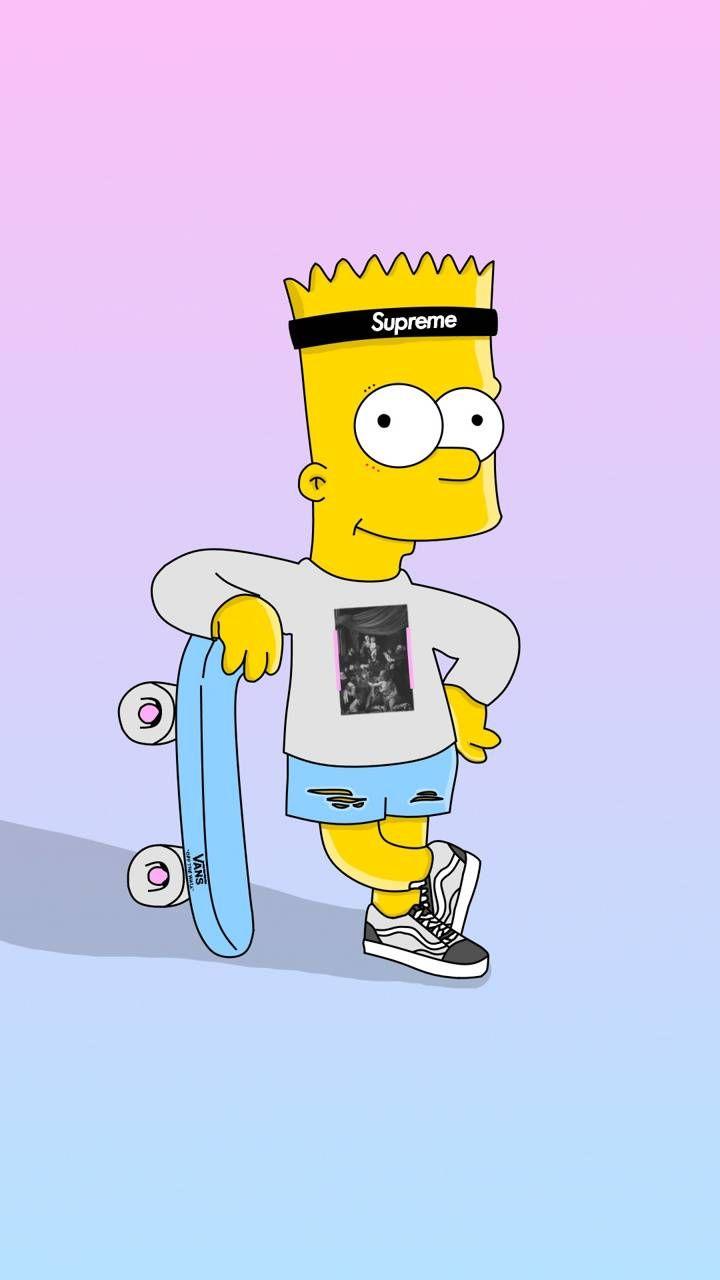 720x1280 Bart Simpson Skateboarding Wallpaper