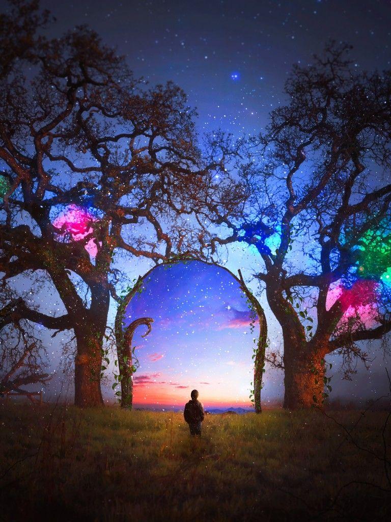 768x1024 Surreal 4K Wallpaper, Dream, Alone, Doorway, Spectrum, Portal, Fantasy