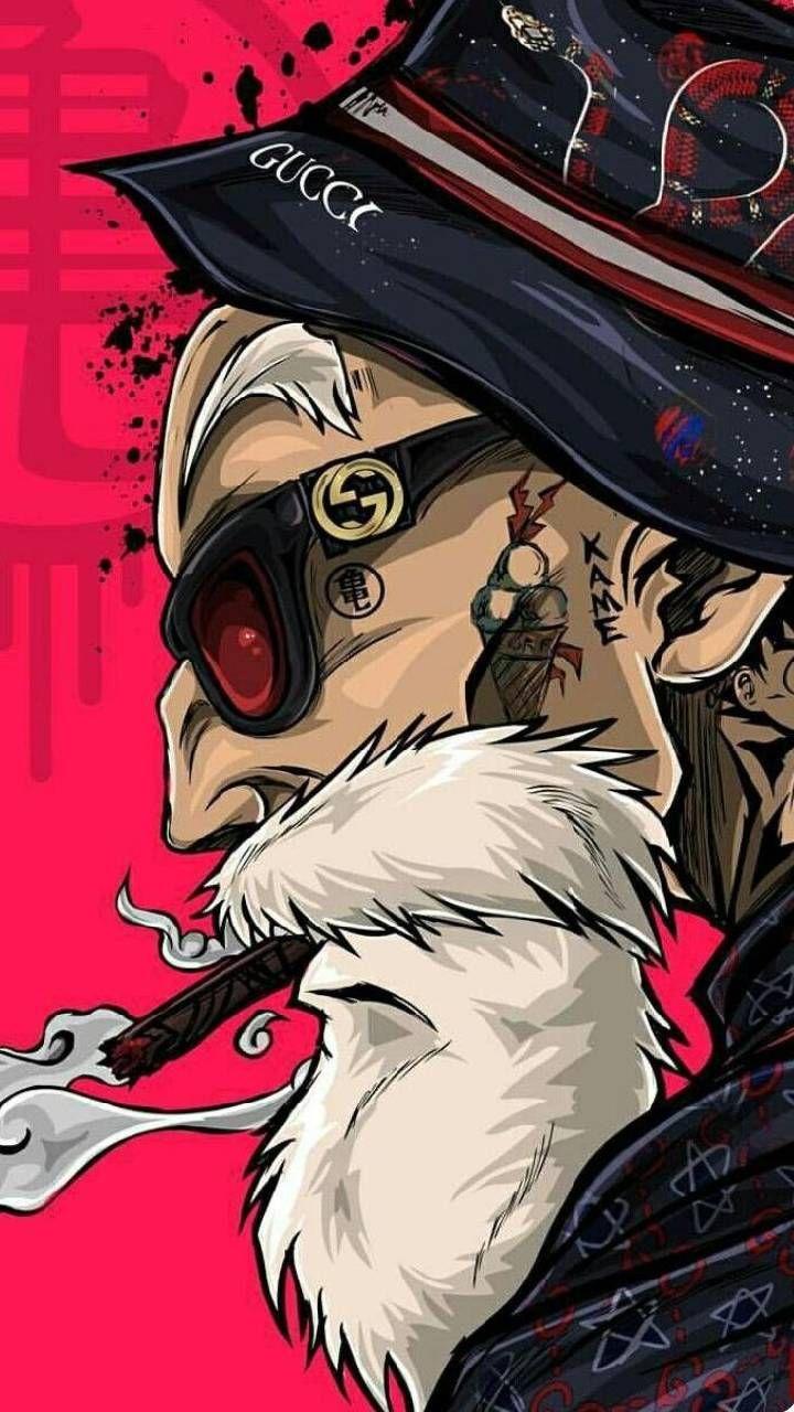 720x1280 Gangster Cartoon Weed Wallpaper