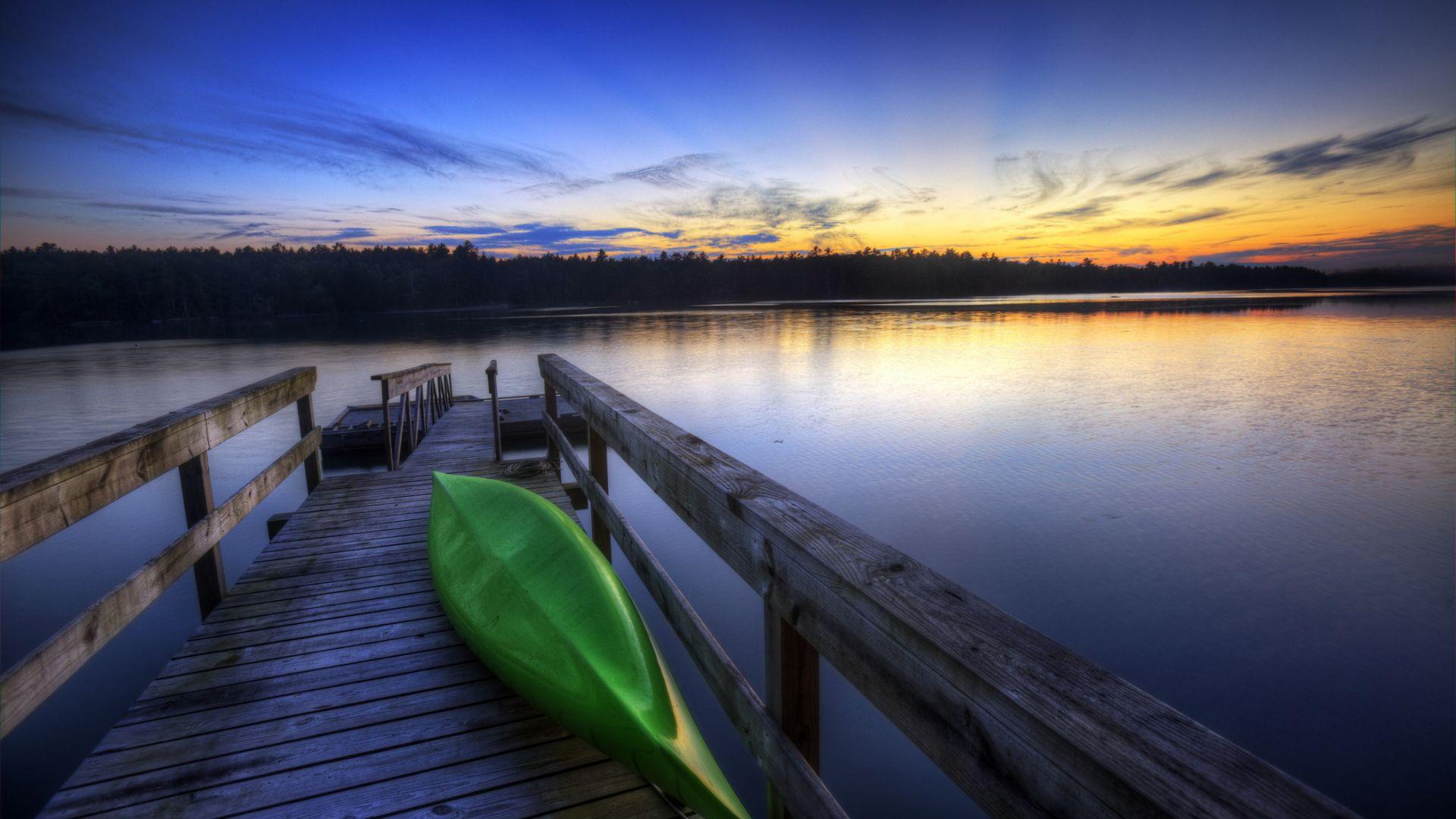 1920x1080 Free download Wallpaper lake pier dock kayak sunset desktop [2102x1400] for your Desktop, Mobile & Tablet. Explore Canoe Wallpaper. Canoe Wallpaper, Canoe Background, Canoe Paddling Waikiki Wallpaper