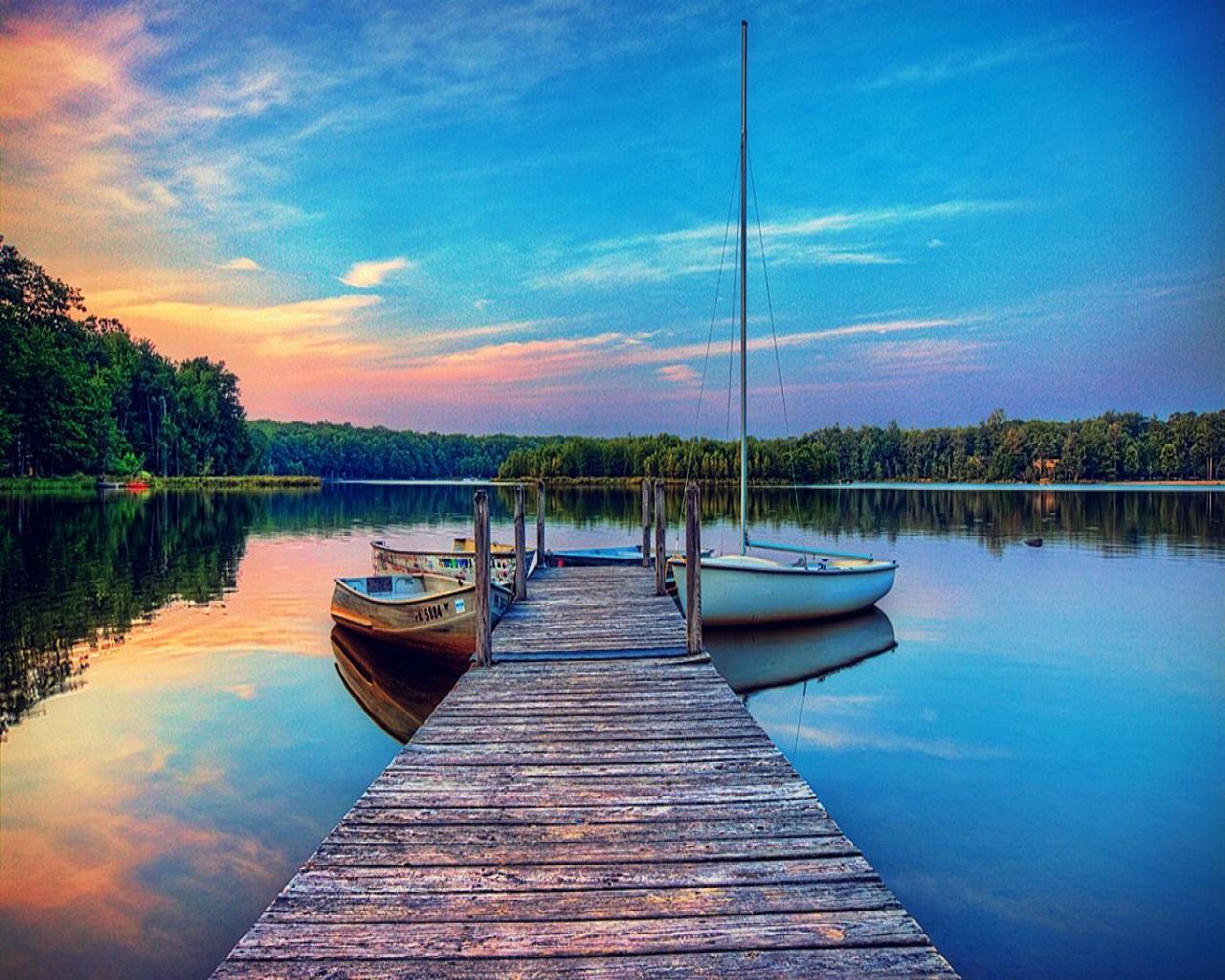 1280x1024 Boat Docks Wallpaper