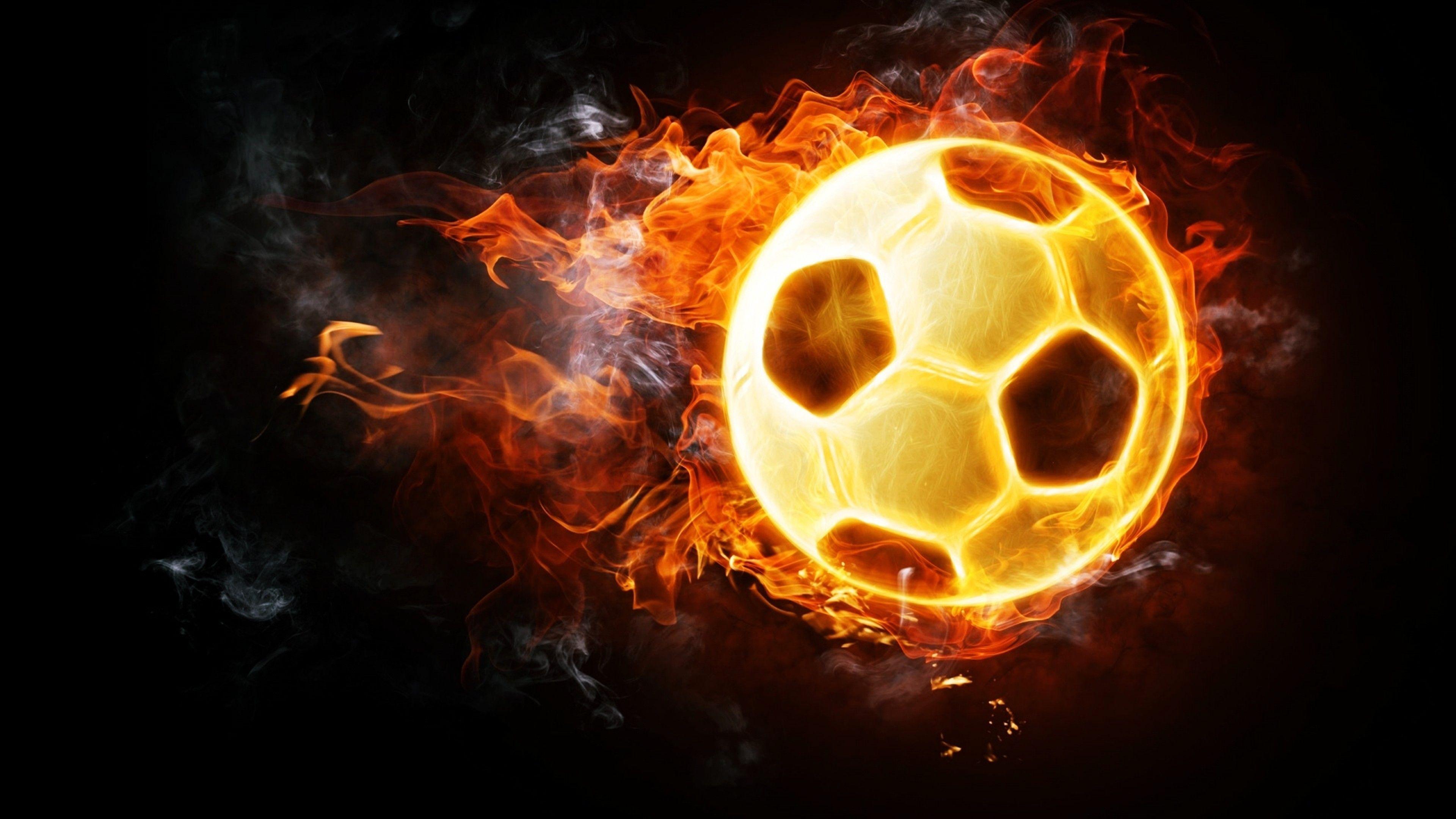 3840x2160 Football Soccer Fire Ball 4k Laptop HD HD 4k Wallpaper, Image, Background, Photo and Picture