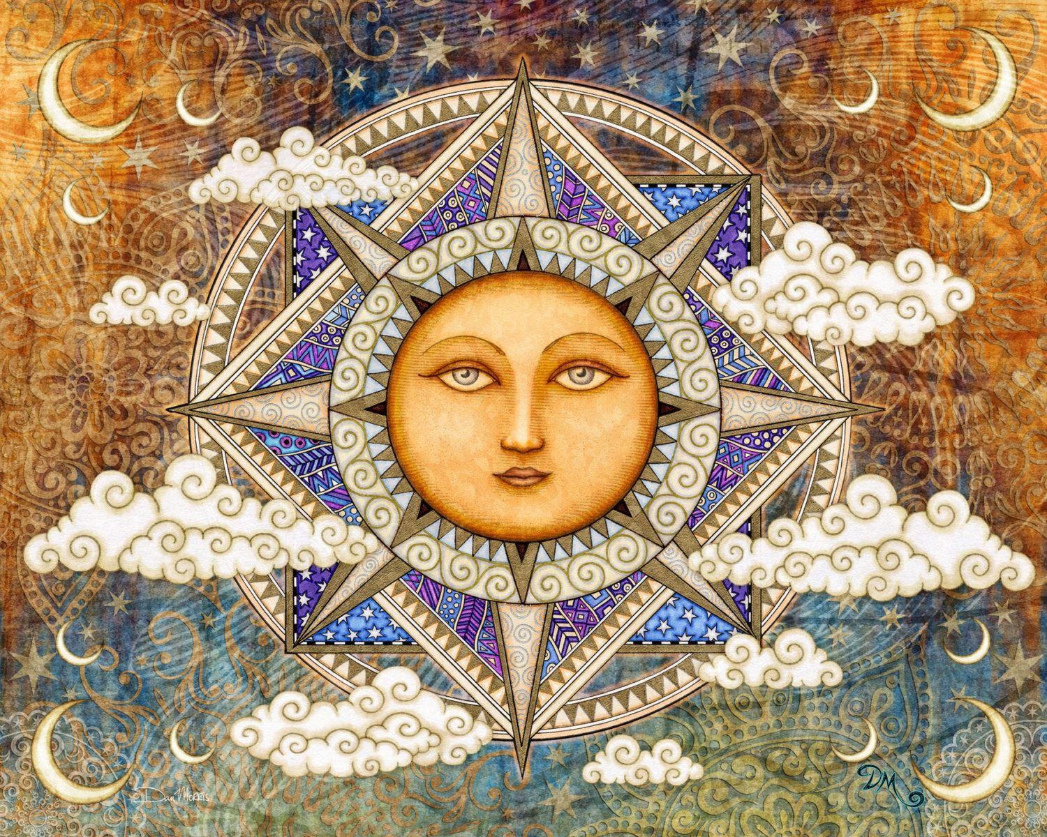 Bohemian Sun and Moon Wallpapers - Top Free Bohemian Sun and Moon