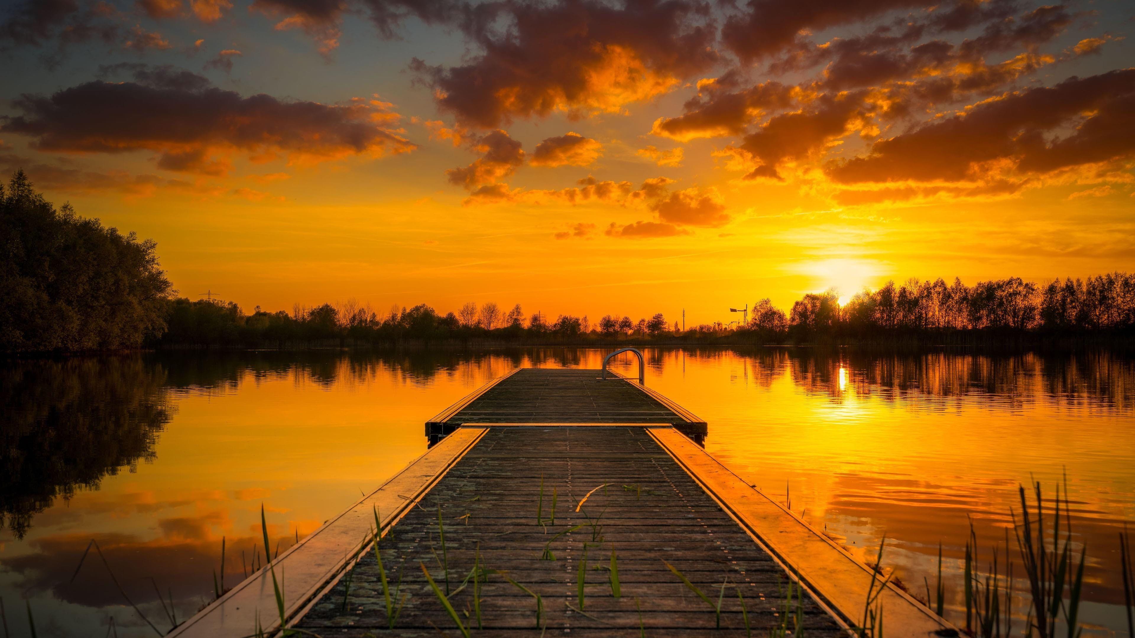 Lake Dock Sunset Wallpapers - Top Free Lake Dock Sunset Backgrounds