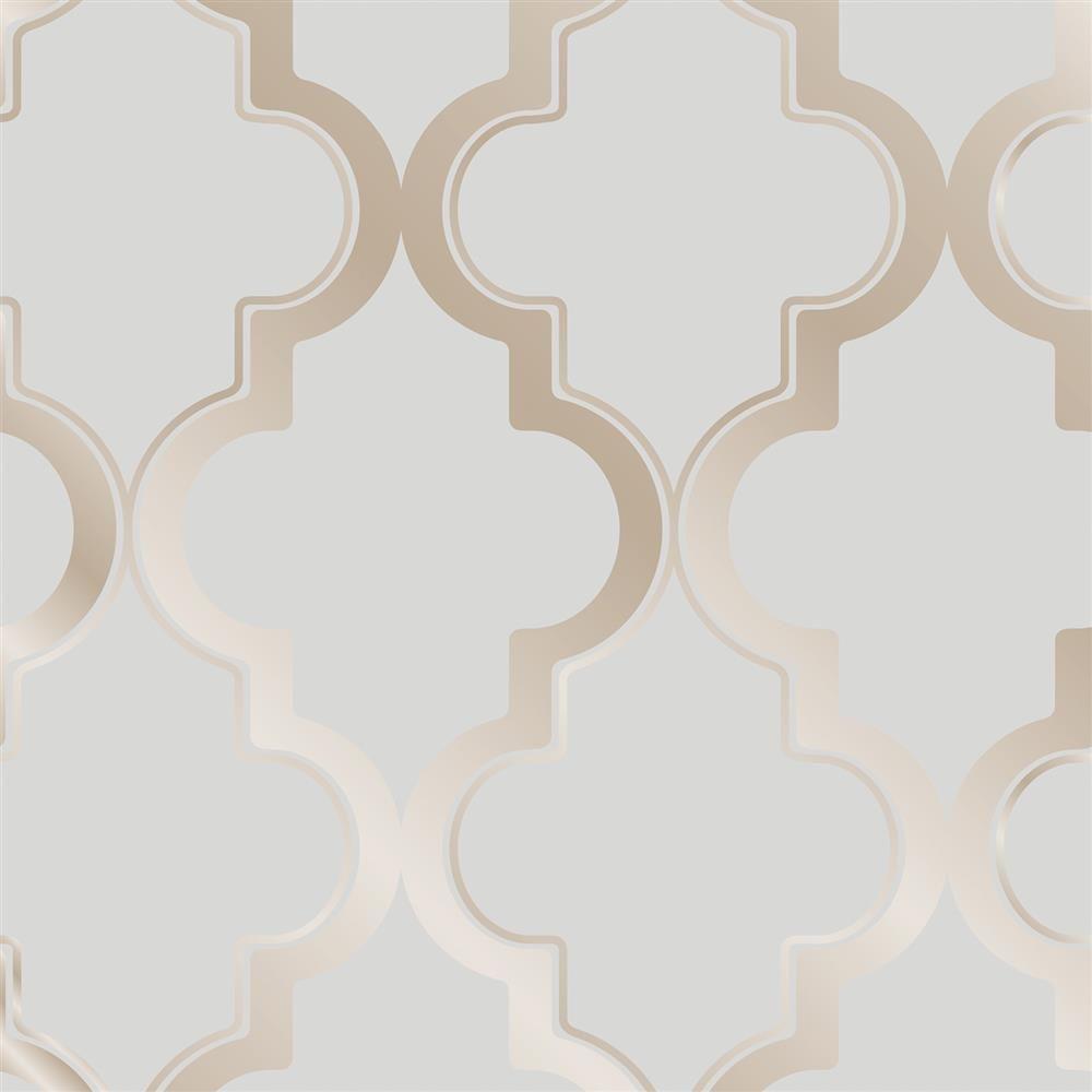 1000x1000 Moroccan Trellis Global Bazaar Grey Beige Removable Wallpaper