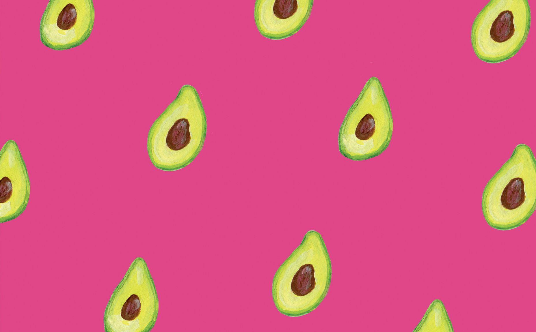 1856x1151 pattern, art, avocado, pink, color,. デスクトップピクチャ, コンピュータの壁紙, いちご デザイン