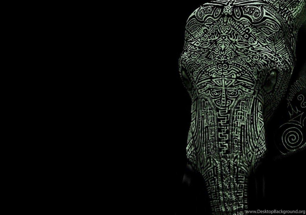1280x900 Download Tattoo Elephant Artistic Wallpaper Black Background Free. Desktop Background