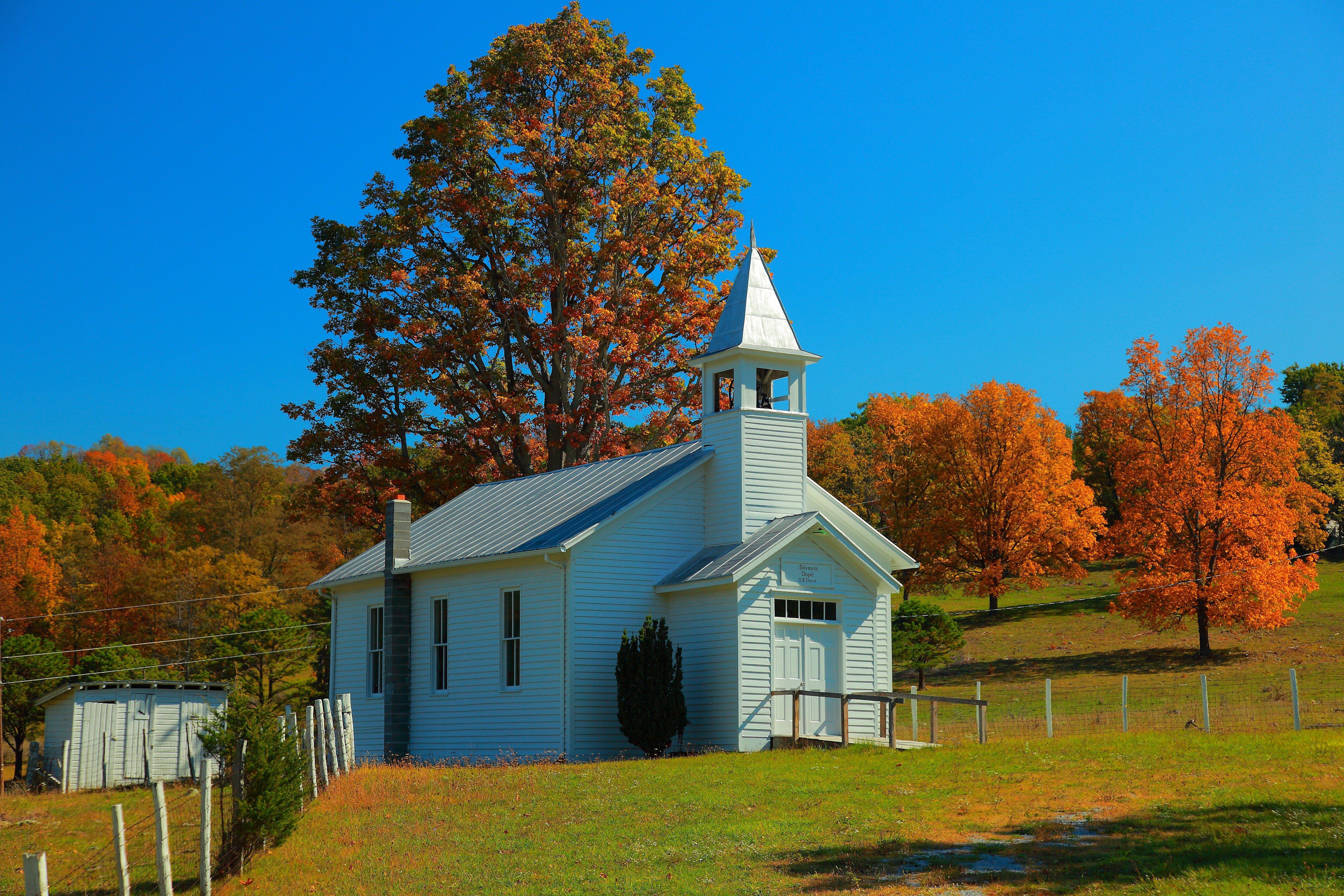 5616x3744 Country Church Photo Wallpaper HD Wallpaper
