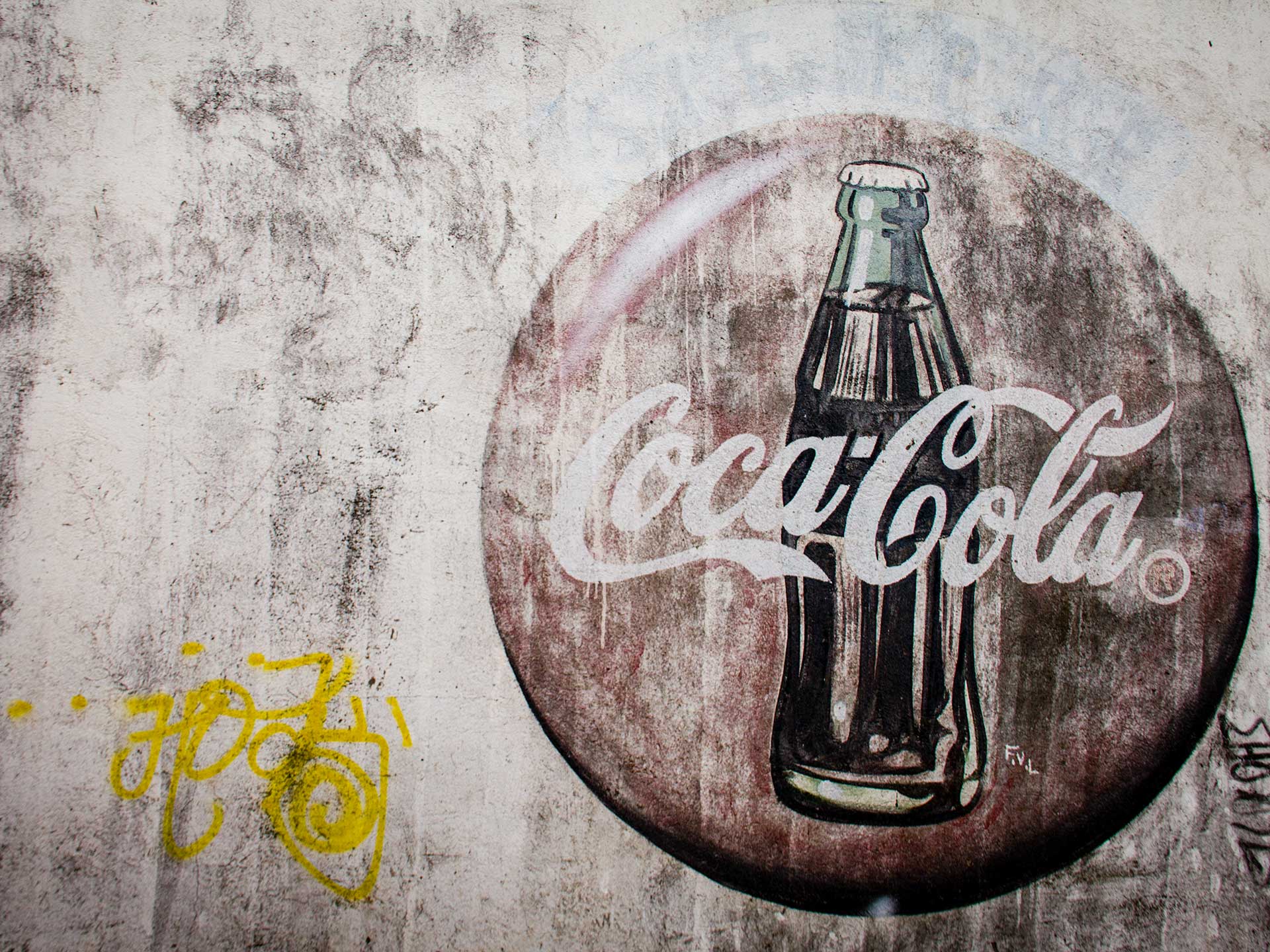 1920x1440 Photo and Wallpaper: Weathered Coke Ad, Granada Nicaragua