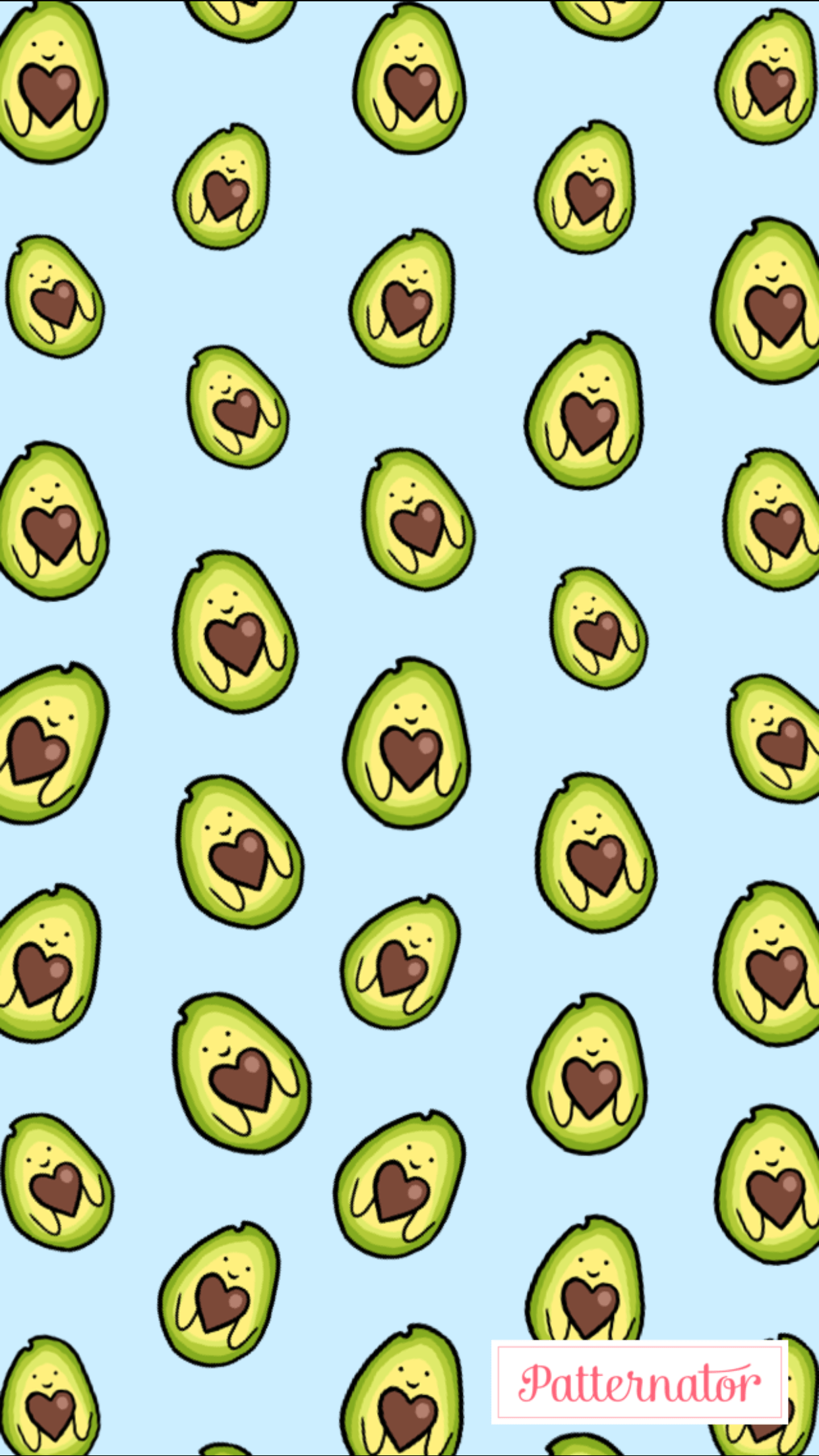 1242x2208 Cute iPhone Kawaii Avocado Wallpaper