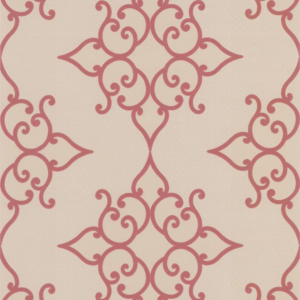 1000x1000 Sebastian Red Crepe Moroccan Medallion Wallpaper DL30608 Home