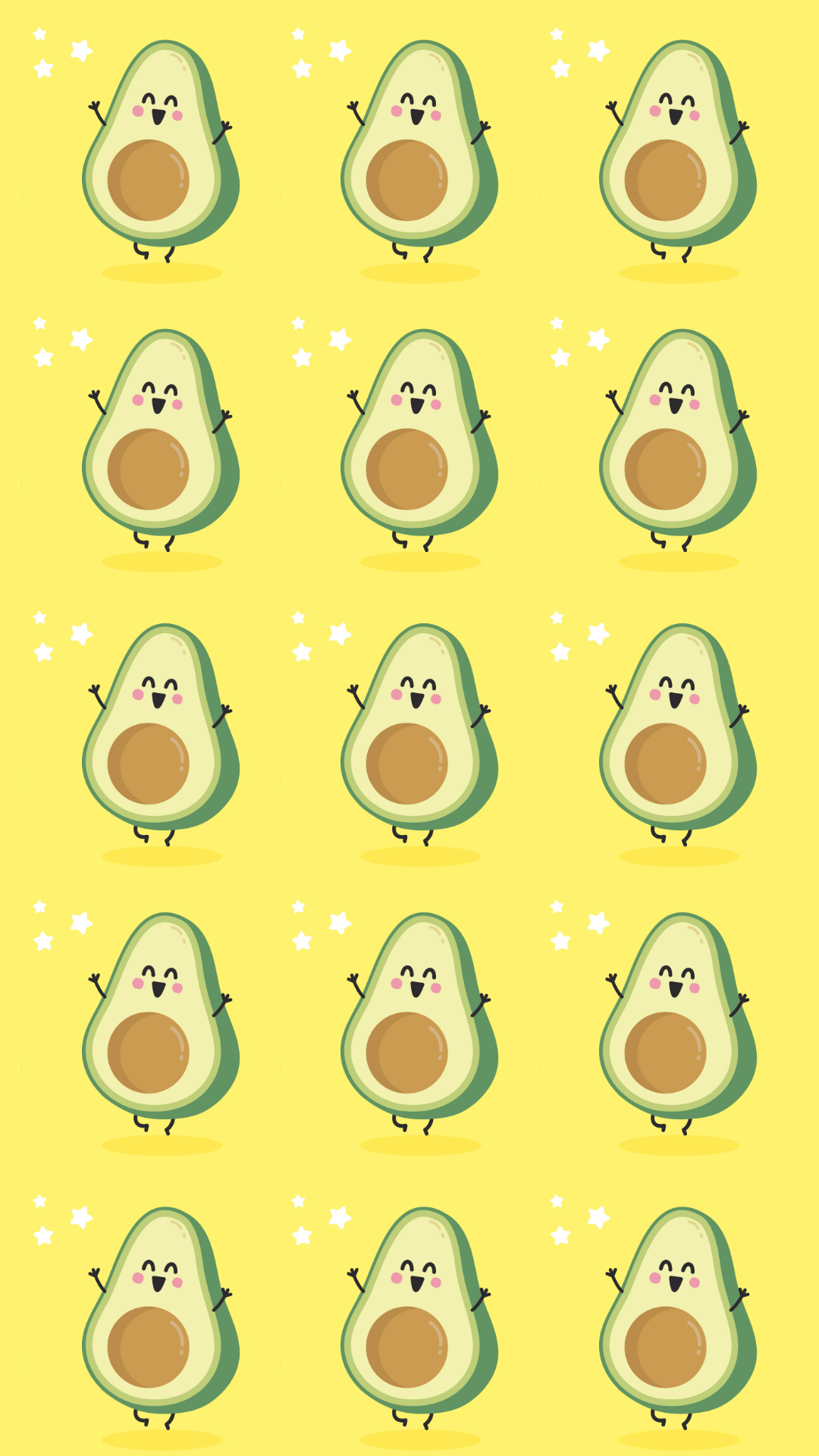 1080x1920 Cute Kawaii Avocado Phone Wallpaper .