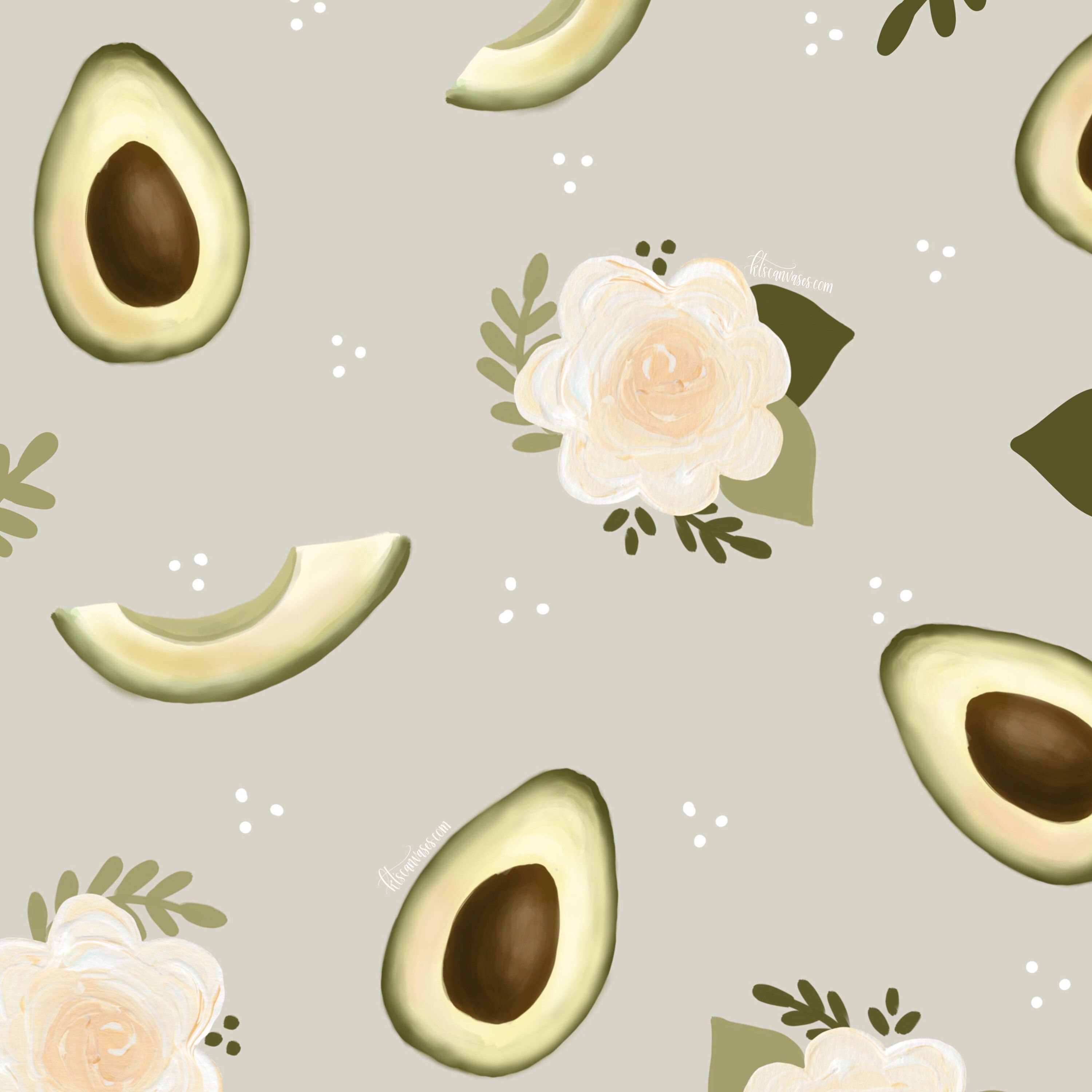 3000x3000 Cute Avocado Wallpaper