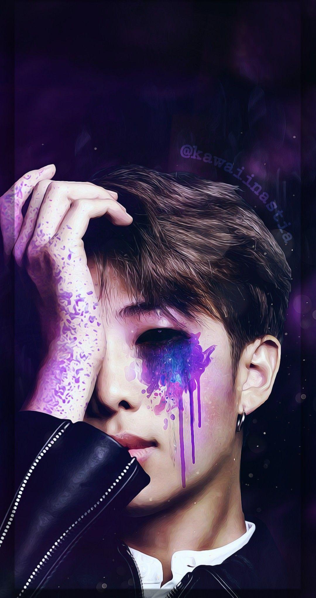 1080x2040 Would you mind if I edited kpop idols besides bts?. .. .. .. #freetoedit #bts #bangtanboys #wallpaper #lockscre. Bts fanart, Purple aesthetic, Namjoon