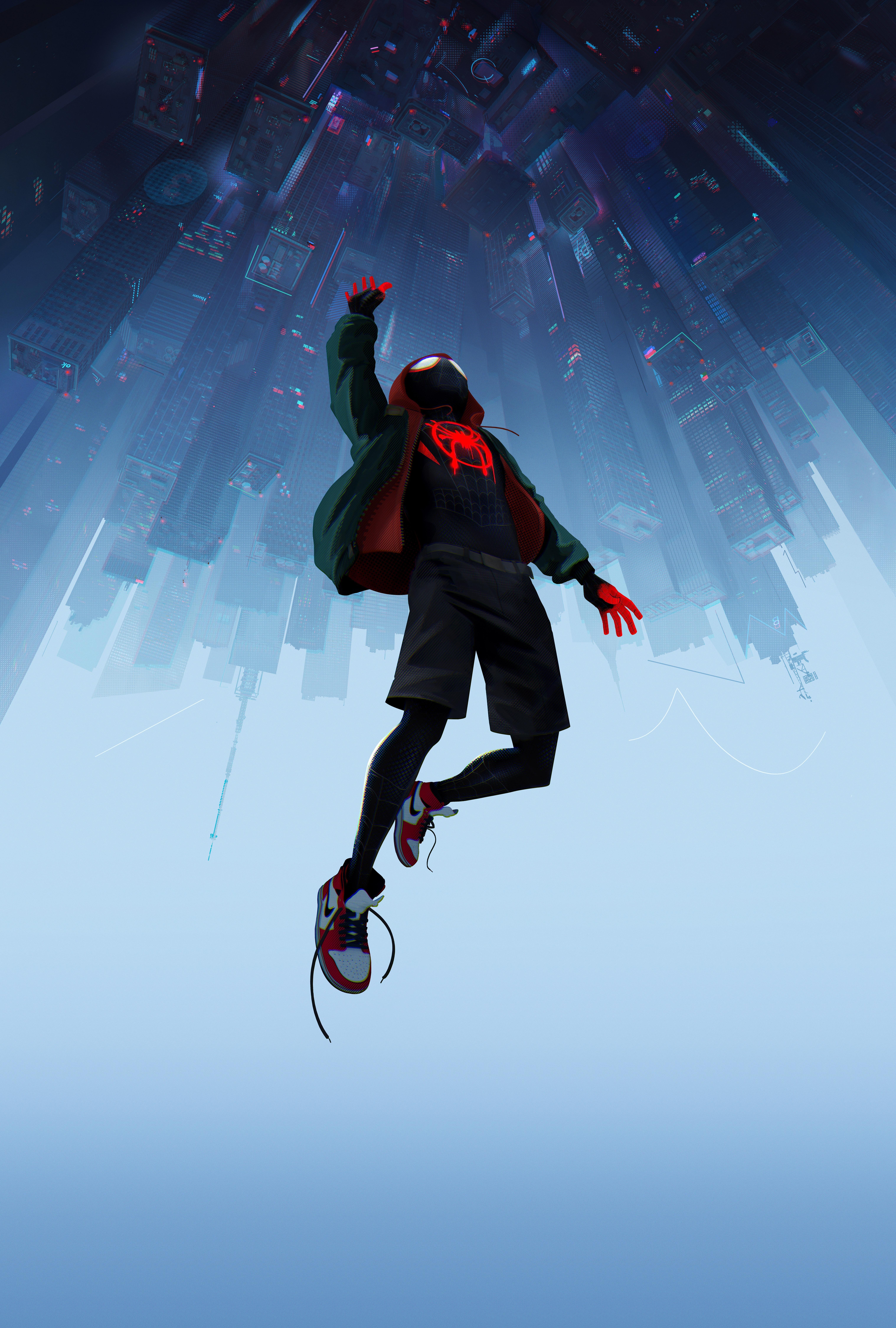 6072x9000 Miles Morales Falling Wallpaper