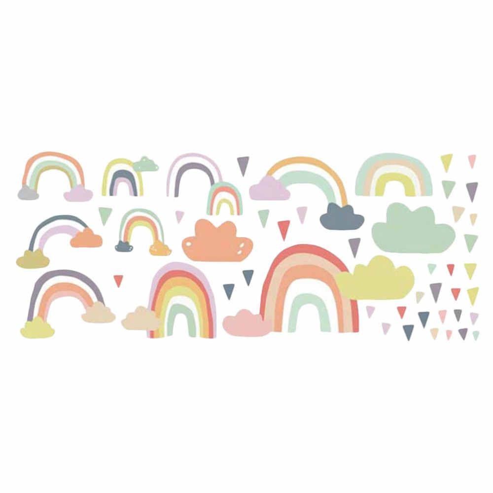 1000x1000 Rainbow Raindrop Wall Sticker Self Adhesive Graffiti Wallpaper for Kids Room. Wall Stickers