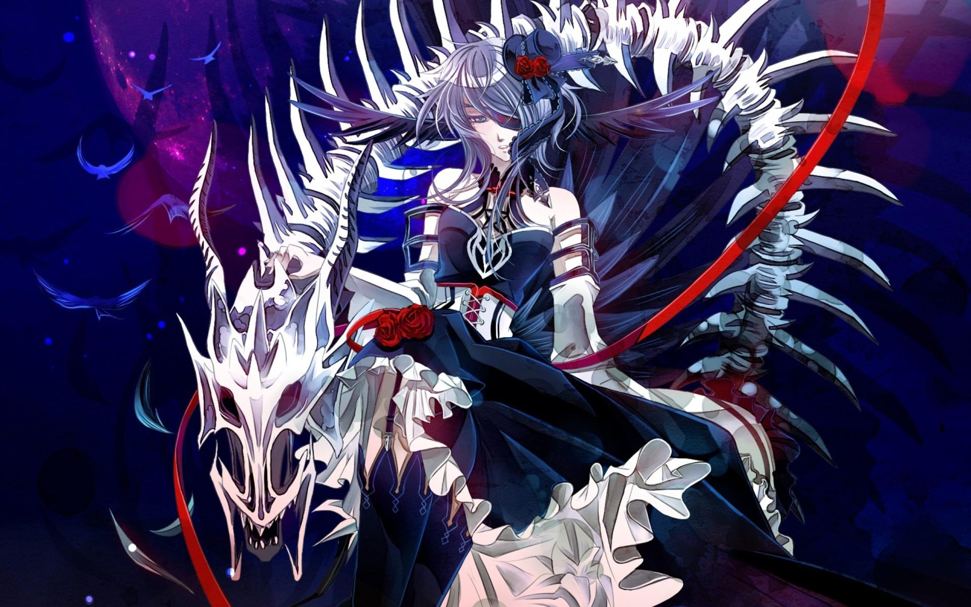 1920x1200 Home ≫ Anime HD Wallpaper ≫ Anime Girls, Anime, Dress, Monster