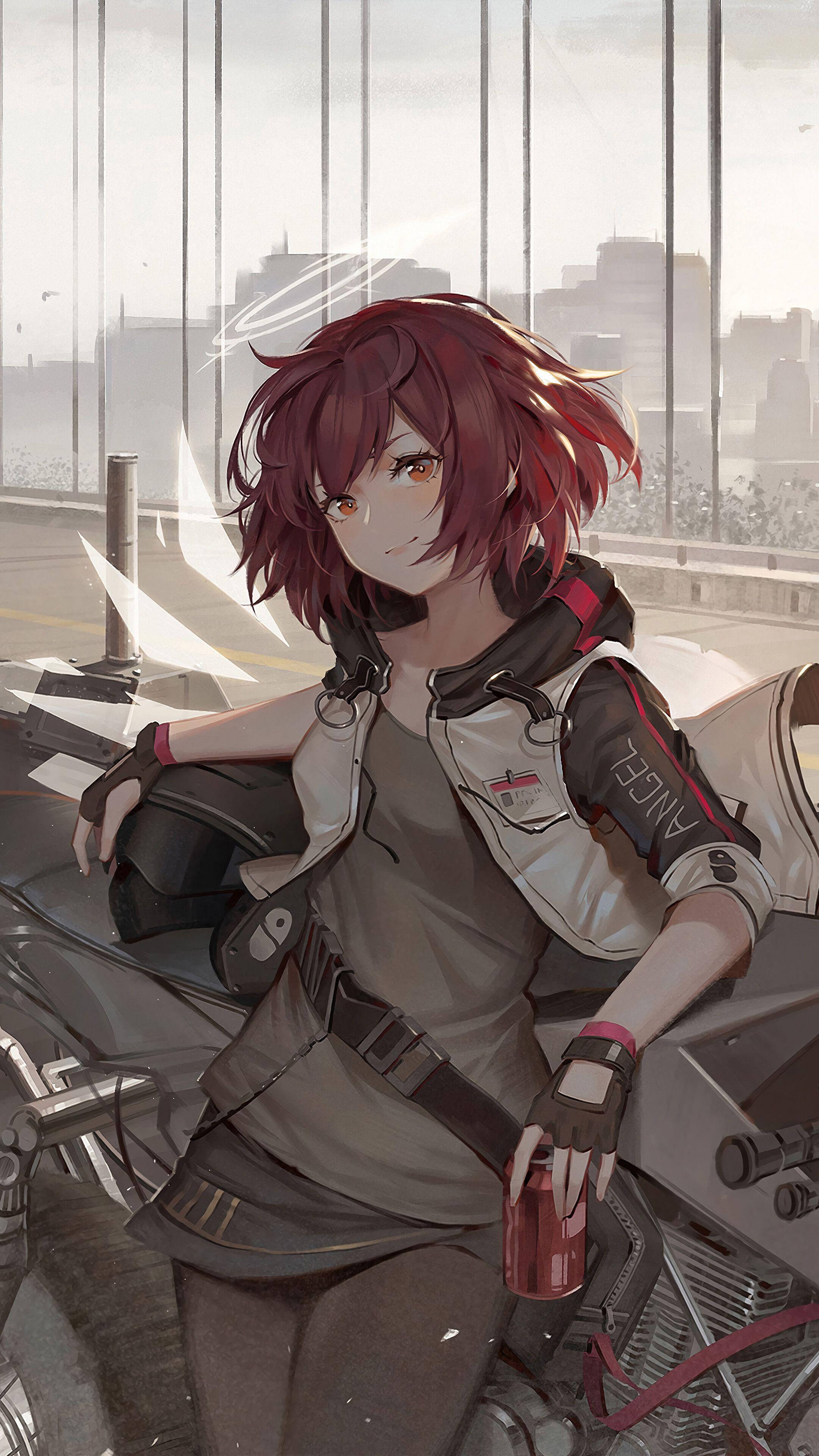 2160x3840 Anime, Girl, Biker, Arknights, Exusiai, 4K phone HD Wallpaper, Image, Background, Photo and Picture