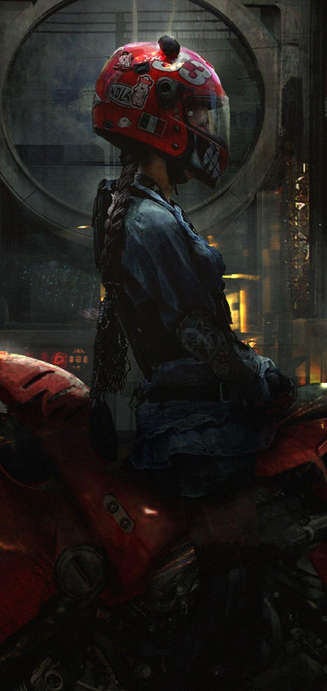 1080x2280 Cyberpunk biker girl dark and powerful. Cyberpunk girl, Cyberpunk art, Cyberpunk