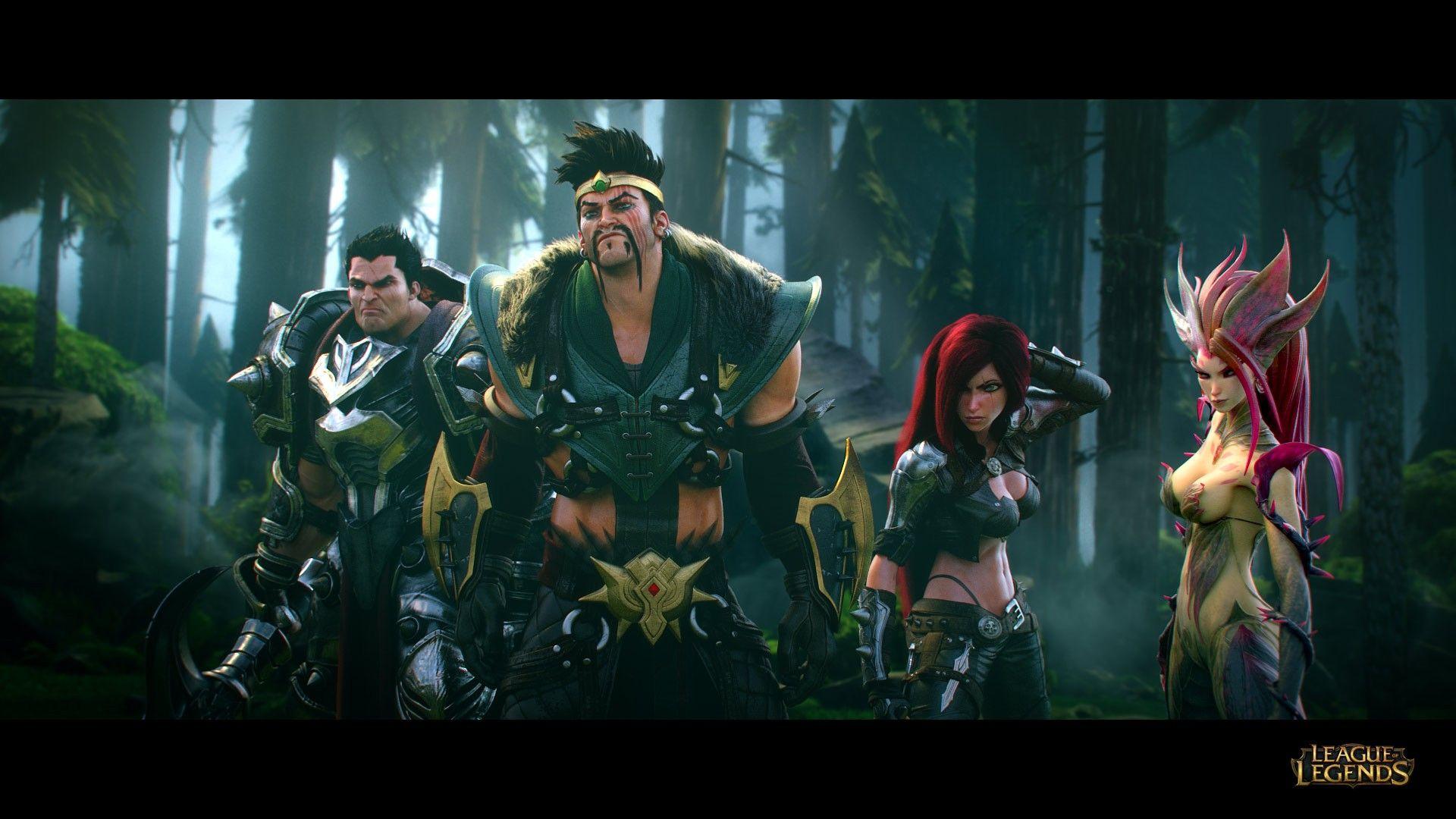 1920x1080 League Of Legends, Katarina Du Couteau, Draven Wallpaper HD / Desktop and Mobile Background
