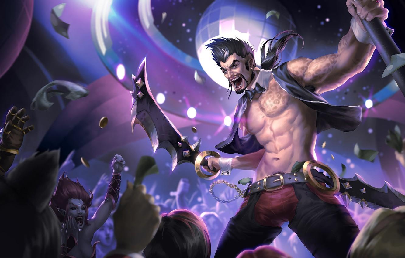 1332x850 Photo Wallpaper Man, The Audience, Saber, Draven, League New Skin Wallpaper & Background Download