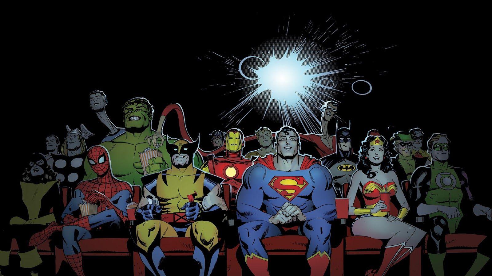 1600x900 Marvel & DC characters together! (Comic Wallpaper)