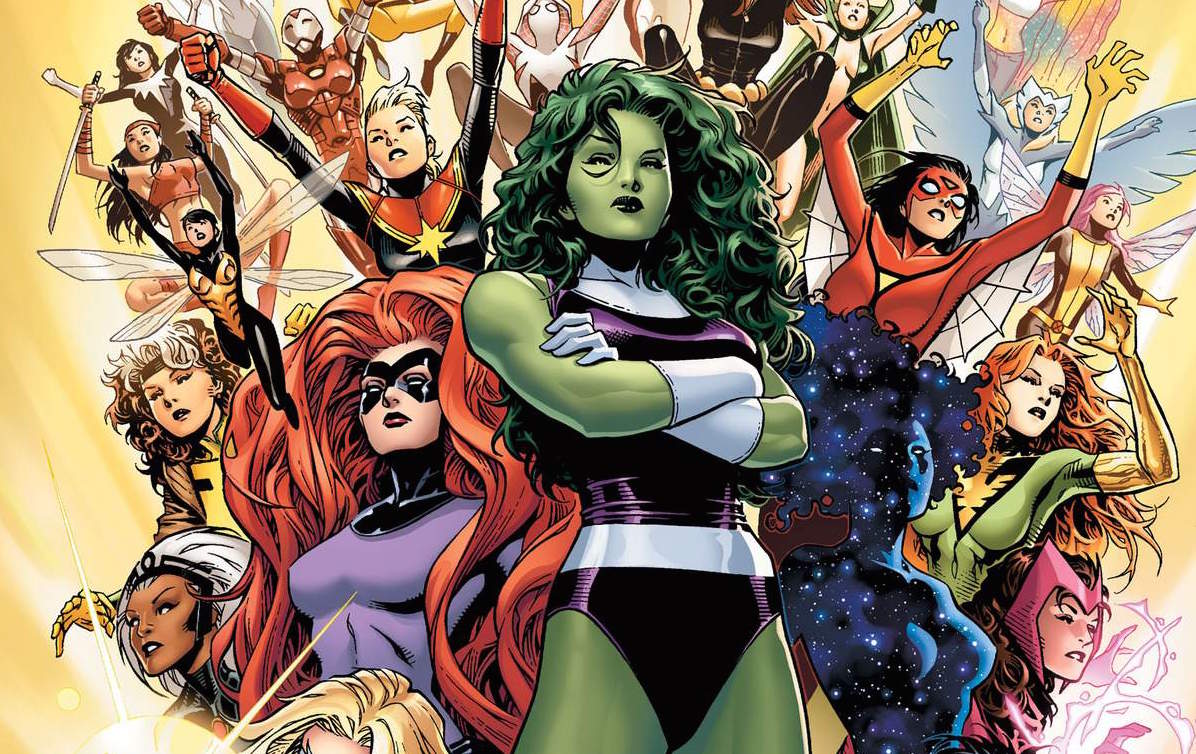 1196x754 Women In Marvel Wallpaper