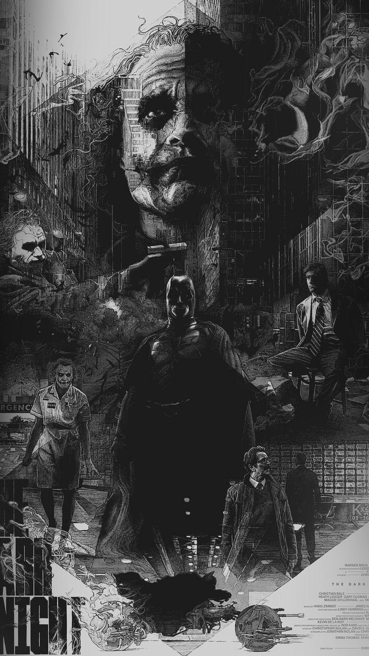 1242x2208 iPhone wallpaper. joker batman poster film hero illustration art