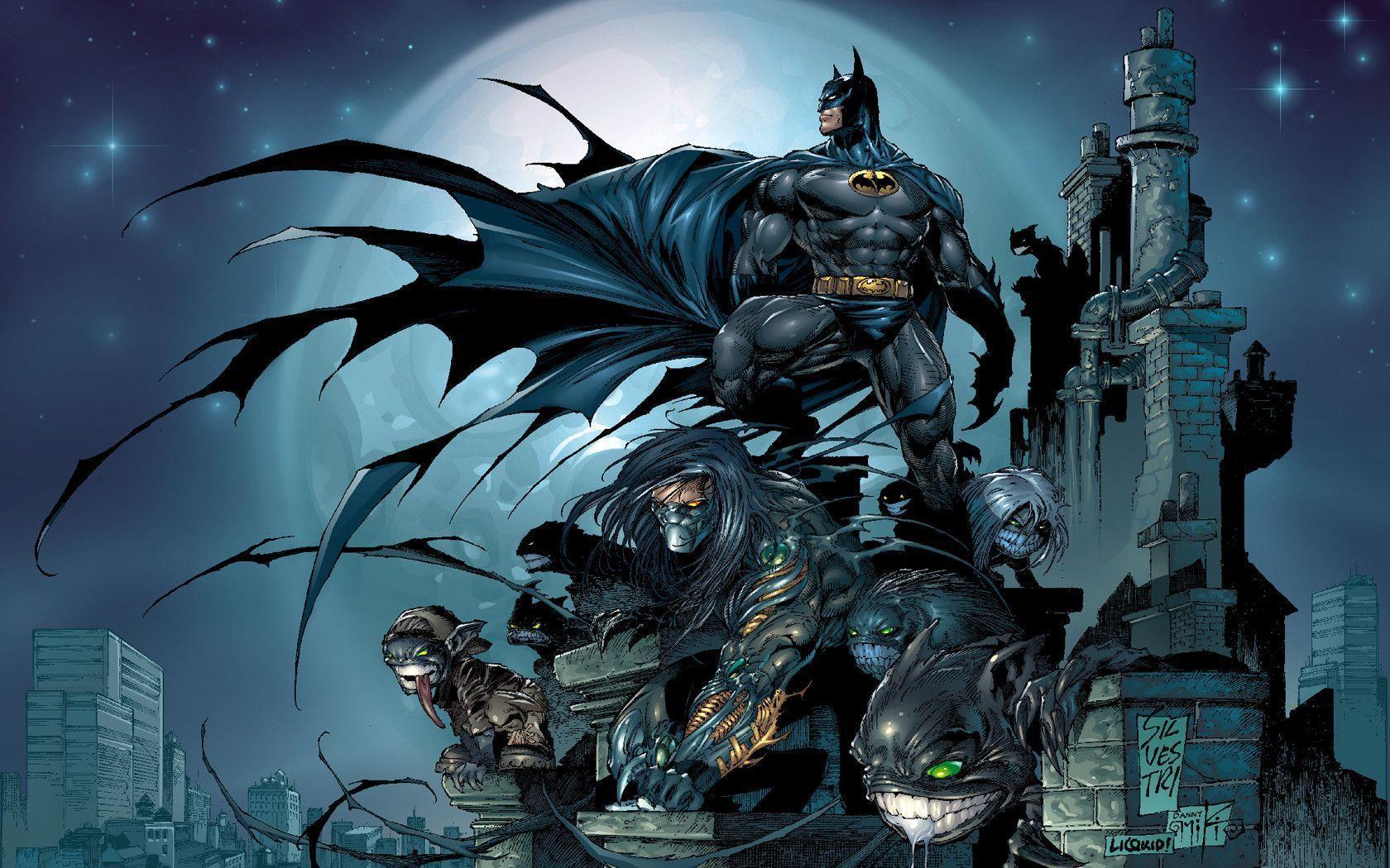 Batman and Spawn dark superheroes wallpaper background 