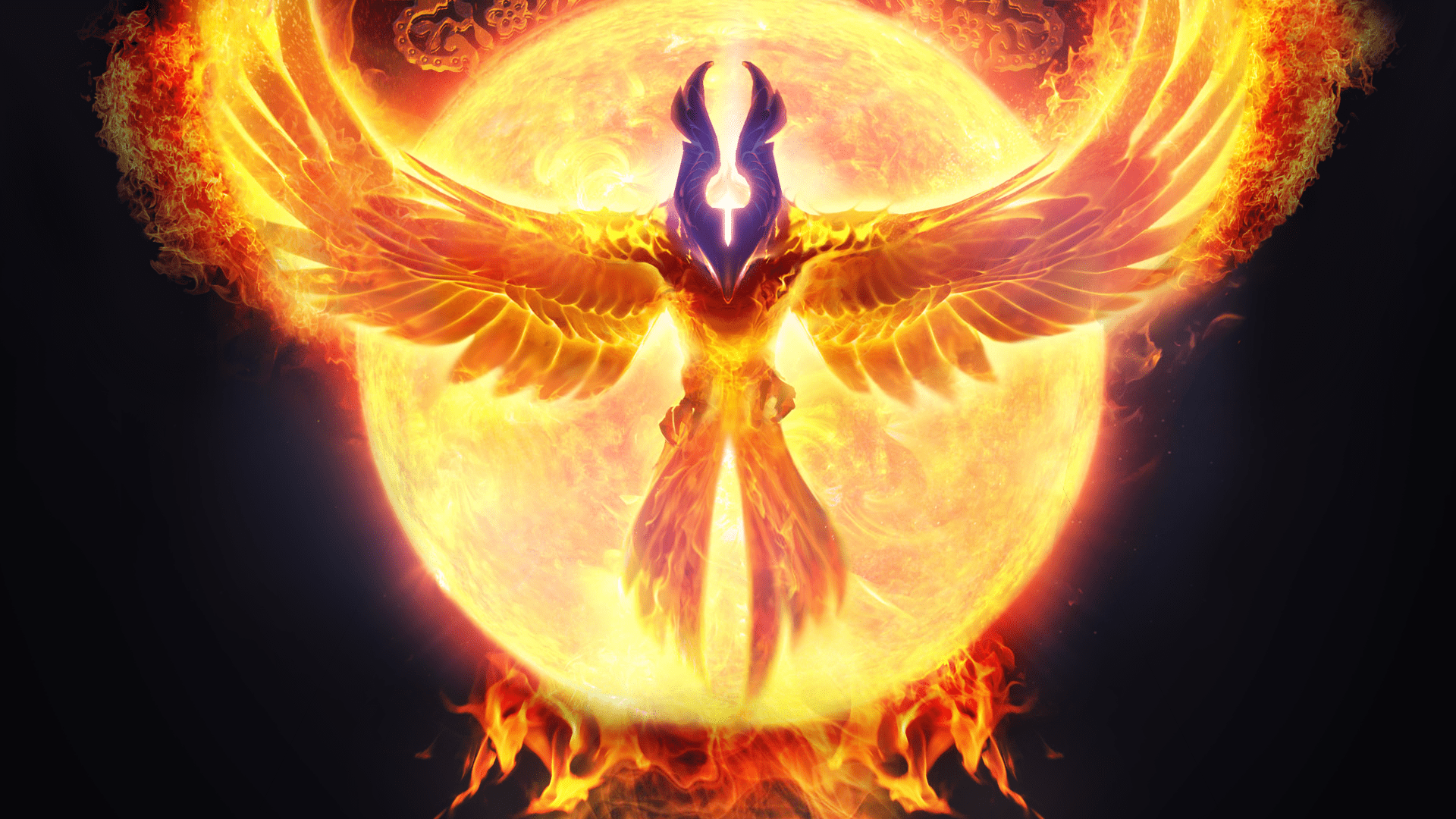 1920x1080 Neon Phoenix Wallpaper .