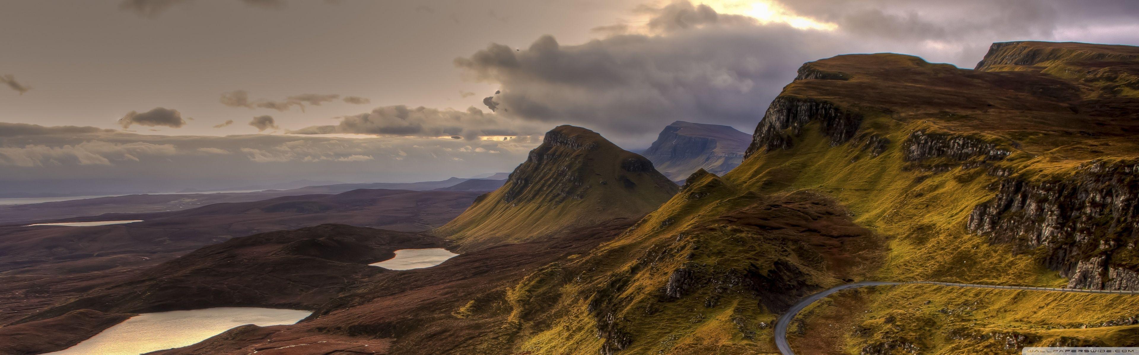 3840x1200 Scotland Road Landscape ❤ 4K HD Desktop Wallpaper for • Dual