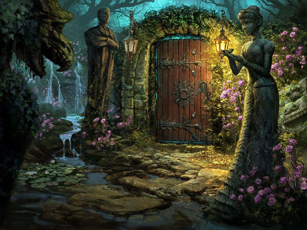 1024x768 garden gate. Fantasy art landscapes, Gate picture, Garden gates