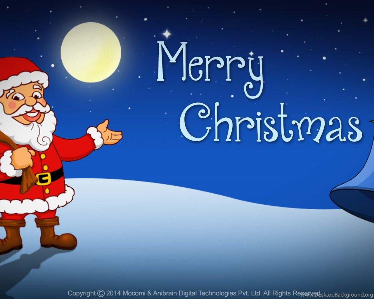 1280x1024 Merry Christmas Santa Claus Desktop Wallpaper For Kids Desktop Background