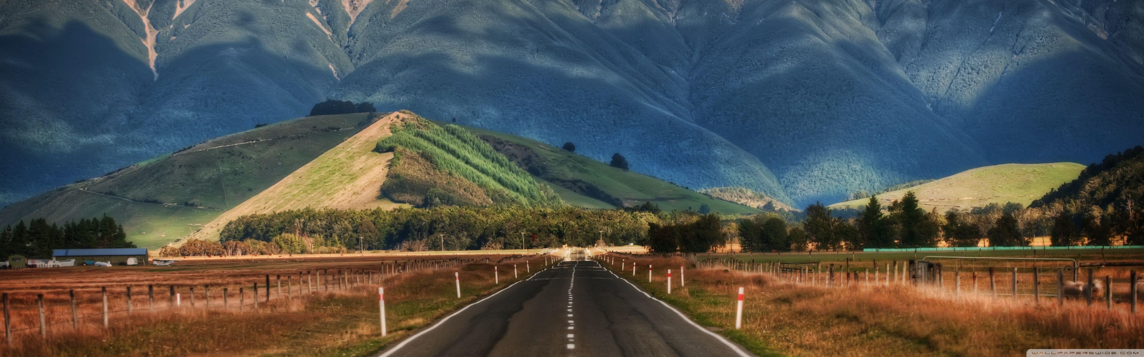 3840x1200 Road In New Zealand ❤ 4K HD Desktop Wallpaper for 4K Ultra HD TV